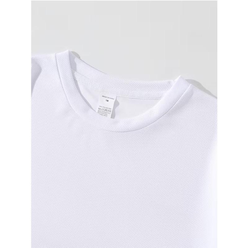 Europäische Größen Herren Print T-Shirt - Weißes Urban Streetwear Tee mit Schriftzug, Leichtes Sommer-Kurzarmhemd, Rundhals Freizeit-Oberteil