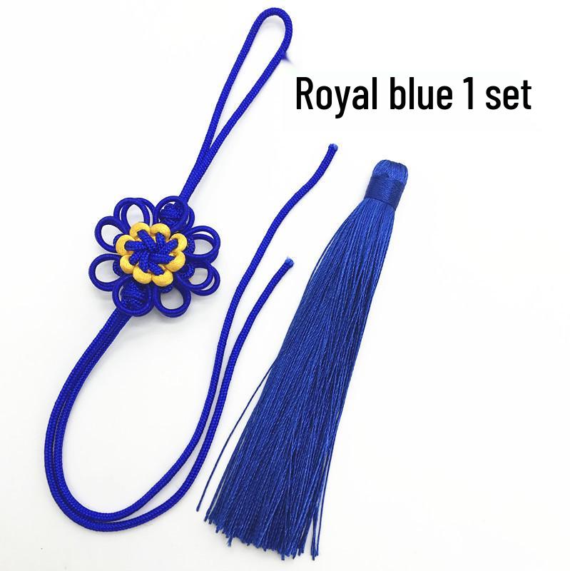 Sunflower Chinese Knot Pendant with Tassels for DIY Weaving