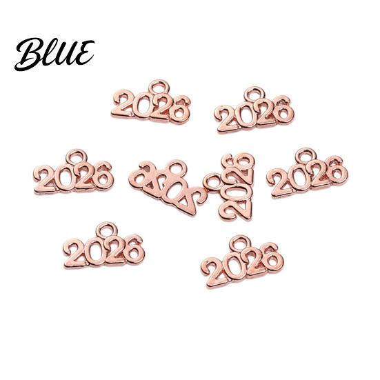Holiday Number Decor 50Pcs 2026 Alloy Charm Vintage Decoration Accessories
