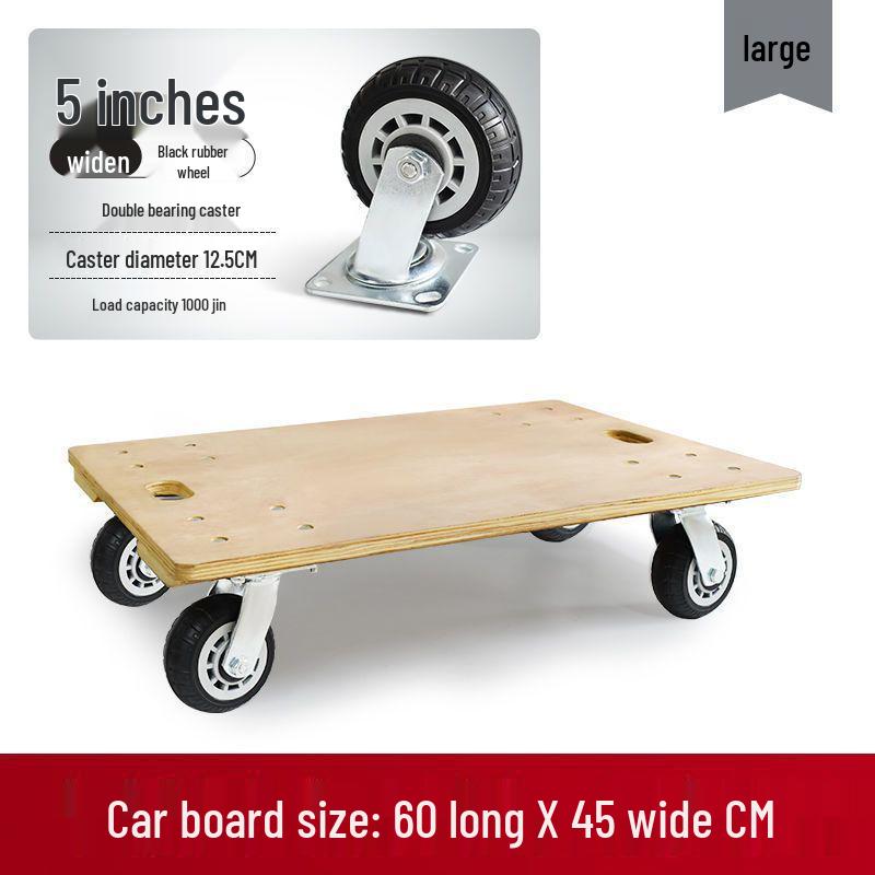 Robuster hölzerner Schildkröten-Auto-Wagen mit leisen Universalrädern