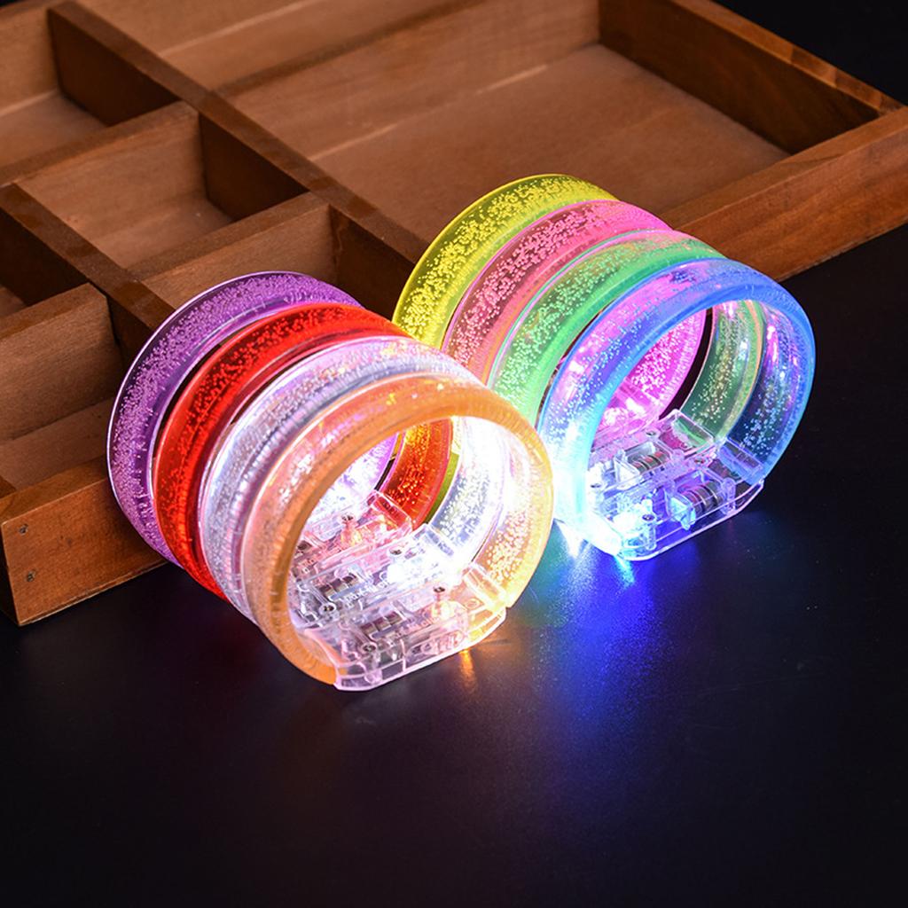 Packung mit 6 leuchtenden Armbändern für Kinderpartys Acryl LED Leuchtarmbänder Zubehör Festival Werbegeschenke Schmuck