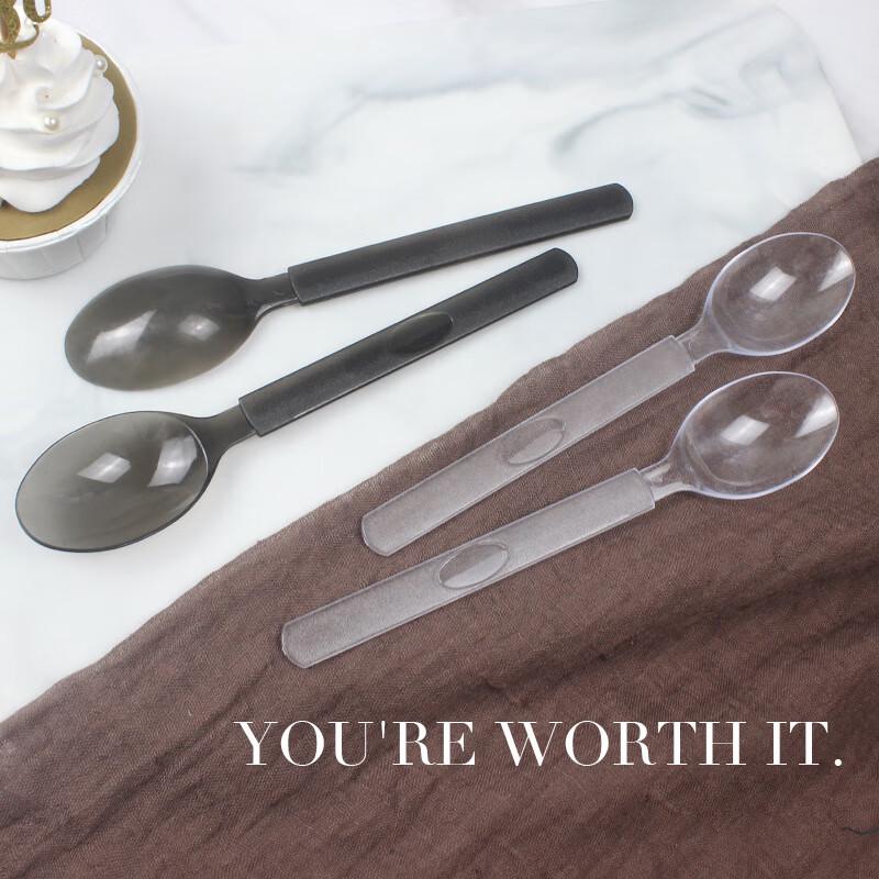 COFLYEE Thickened Disposable Fork Spoons