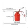 HandOperated HighPressure Oil Can | Narrow Pointed Metal Nozzle, with Flexible Hose, for