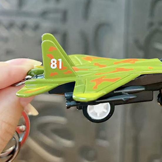 Combat Aircraft Keychain Pendant Small Portable Design Cartoon Shape Airplane Shape Key Charm Keys Stress Relief Toy