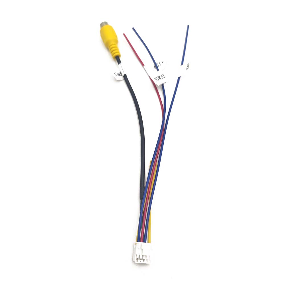 RCA Reversing Rear View Cable Adaptor Car Stereo Audio DVD Radio Monitor 10Pin Connector for Rear View Backup Camera Radio Accessories 4
