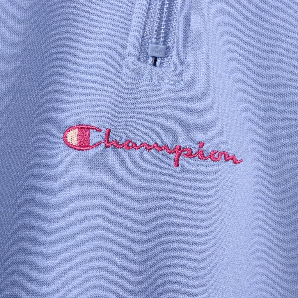 Champion Long Sleeve Crew Neck Fleece Sweatshirt with Realx Logo Sweatshirt for School Girls Kids' Fit, Quick-Drying, Embroidery, Half-Zip