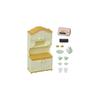 Sylvanian Families EPOCH Kitchen Furniture Set with Toaster and Cupboard for Dollhouse Toys Ages 3 and Up