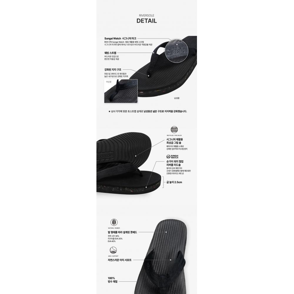 Indosol Schwarzer Hausschuh   Flip-Flop