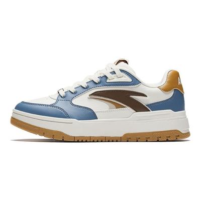 982 Slip Resistant Cushioning Abrasion Resistant Low Top Skateboard Shoes Women's White Blue 122448068-9