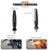 2PCS Motorcycle Turn Signals Light 12V LED Tail Flasher Flowing Water Blinker IP68 Bendable Motorcycle Flashing Lights