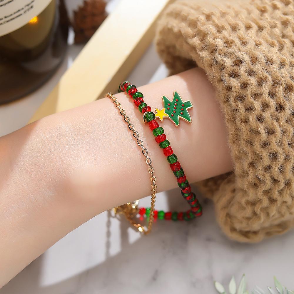 European and American Christmas Bell Bracelet Set - High-end Gift Box Edition