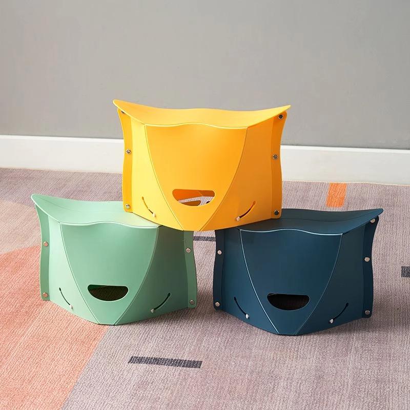 Portable Folding Plastic Travel Stool for Camping & Outdoor Use