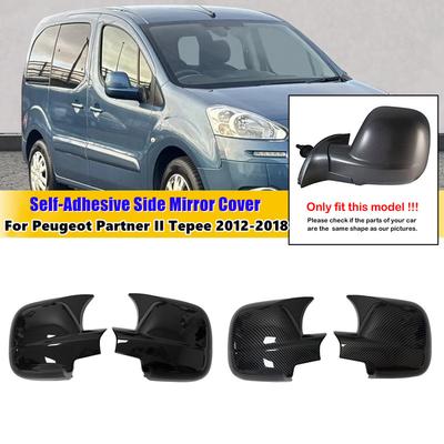 For Peugeot Partner II Tepee 2012 2013 2014 2015 2016 2017 2018 Car Rearview Side Mirror Cover Wing Cap Exterior Door Shell Trim
