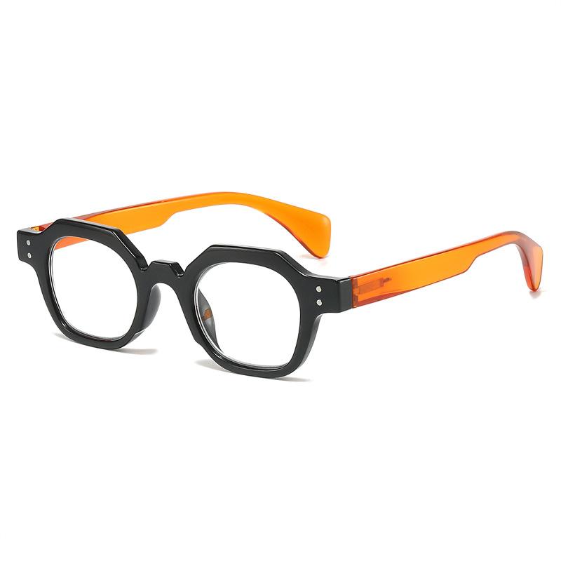 Fashion Polygon Reading Glasses Women Retro Rice Nail Anti Blue Light Correction Prescription Eyeglass Men +1.0 +1.5 +2.0 +2.5