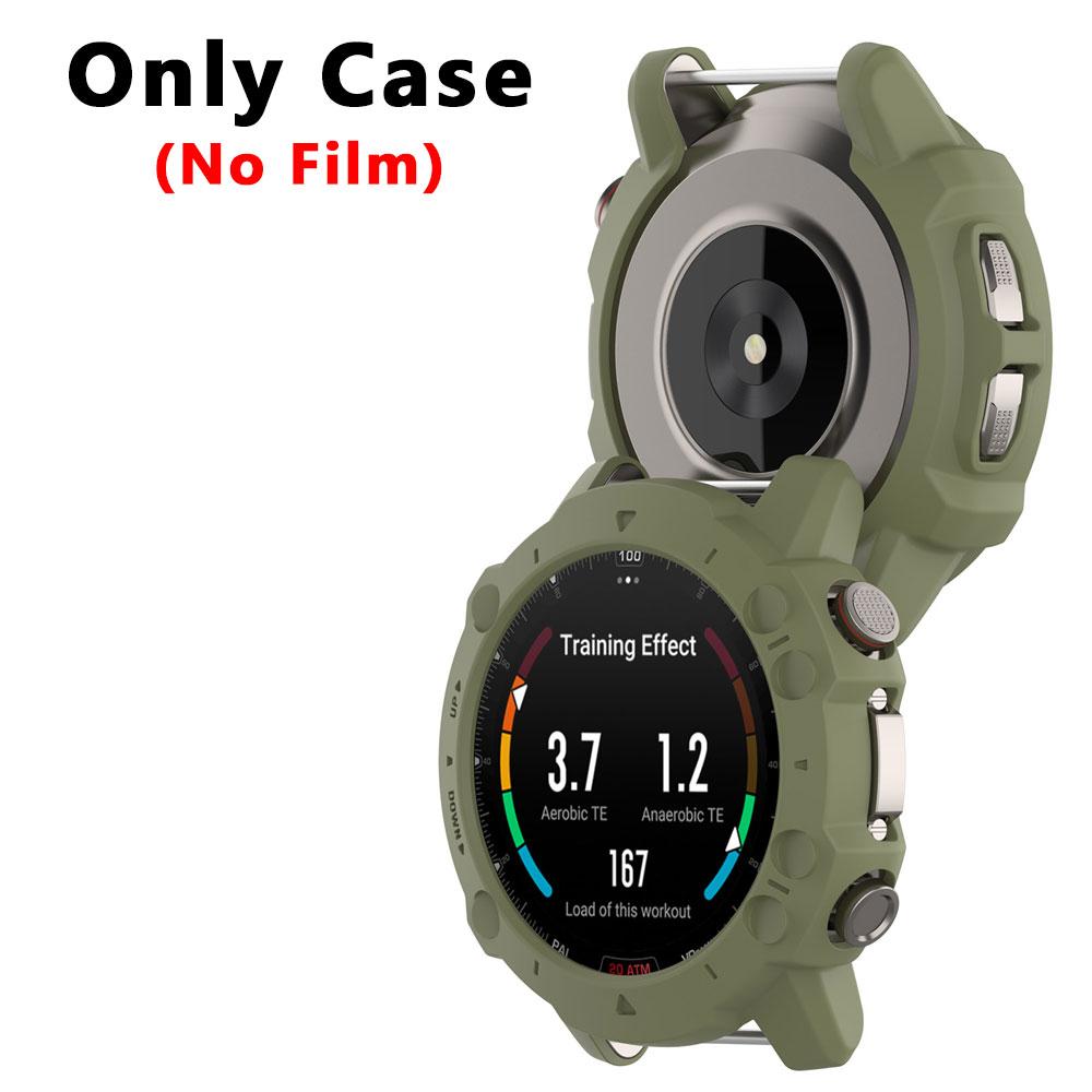 2-I-1 Deksel + Herdet Glass Film For Huami Amazfit Falcon TPU PC Skjermbeskytter & Støtfanger Beskyttelsesdeksel For Amazfit Falcon