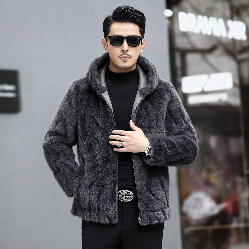 

Новая шуба из натурального меха мужская шуба из стриженой овчины средней длины с отворотом двухсторонняя овечья шерсть зимняя толстая L