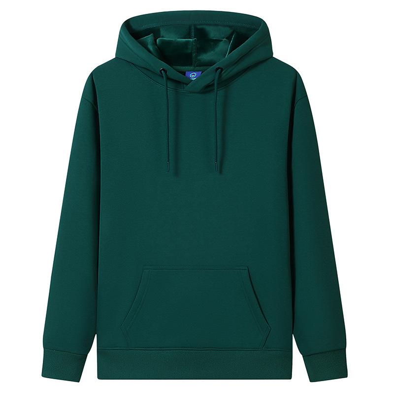 QICED Jesienna i Zimowa Bluza z Kapturem Męska Ciepła Pikowana Pogrubiona Bluza Luźna Duży Rozmiar Modna Bluza z Kapturem