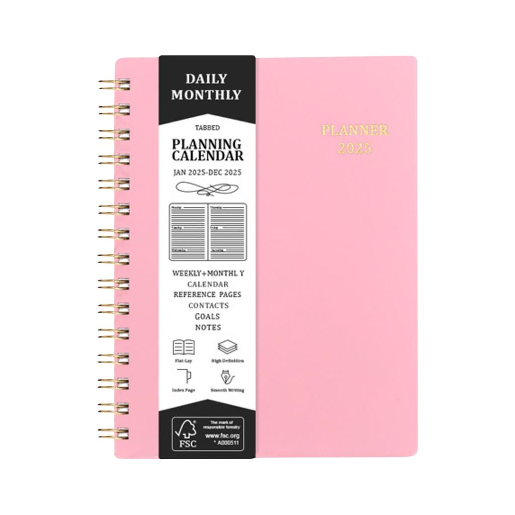 Planner Schedule Book A5 Coil Book Self-discipline Punch Card Notebook Weekly Diary