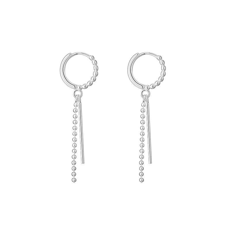 Orecchini Pendenti Lunghi In Argento 925 Con Zirconia – Stella Geometrica, Anallergici, Regalo Per Donna