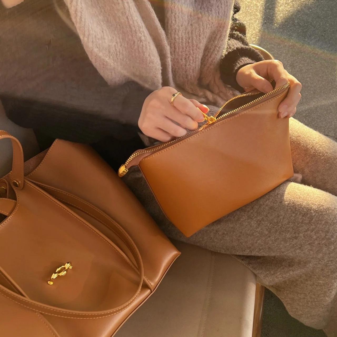 Новая Текстура Большая Сумка Сумка Тоут Женская Большая Вместимость Сумка Одно Плечо — фото 3