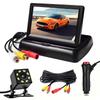 Stynxro Foldable Car Monitor with HD Backup 8 LED Wide Angle IP67 and Parking Assist System for Pickup and More Easy Installation 4.3-inch Camera,