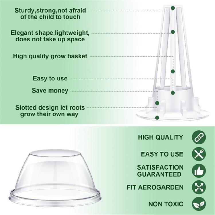 166pcs  Pods Kits Indoor Hydroponics Growing System with Labels Grow Basket