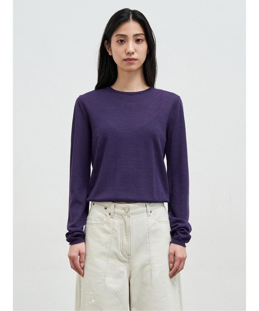 Anggae Back Rushed Pullover Violet