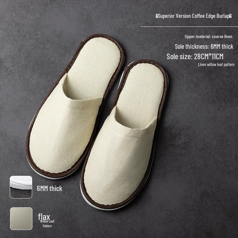 Star Hotel Bed & Breakfast Non-Slip Disposable Slippers - Customizable Logo