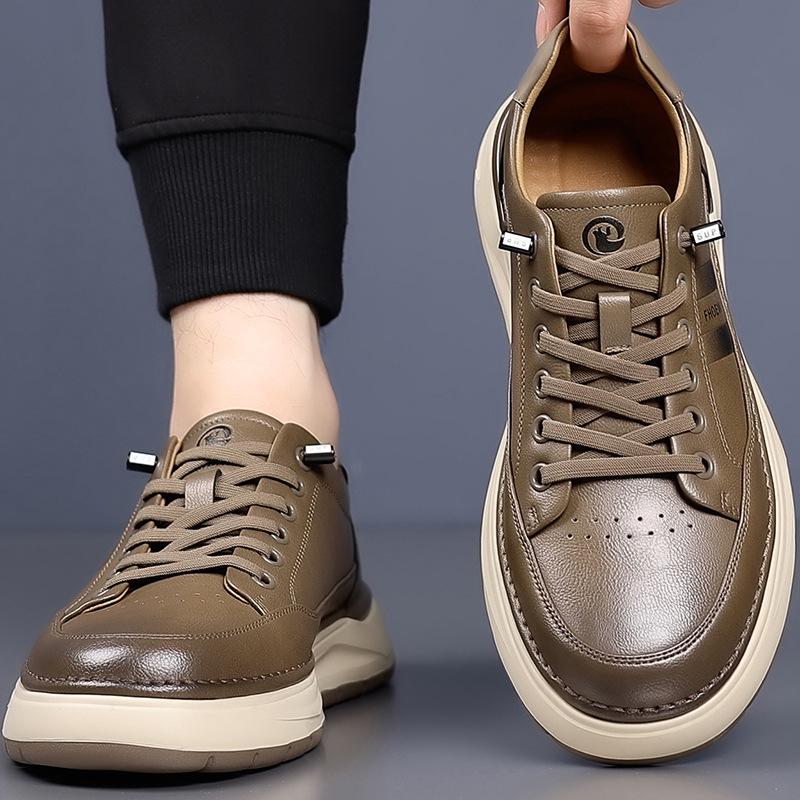 Xijue Bull 2025 Autumn/Winter Men's Casual Leather Shoes - Soft Sole and Upper