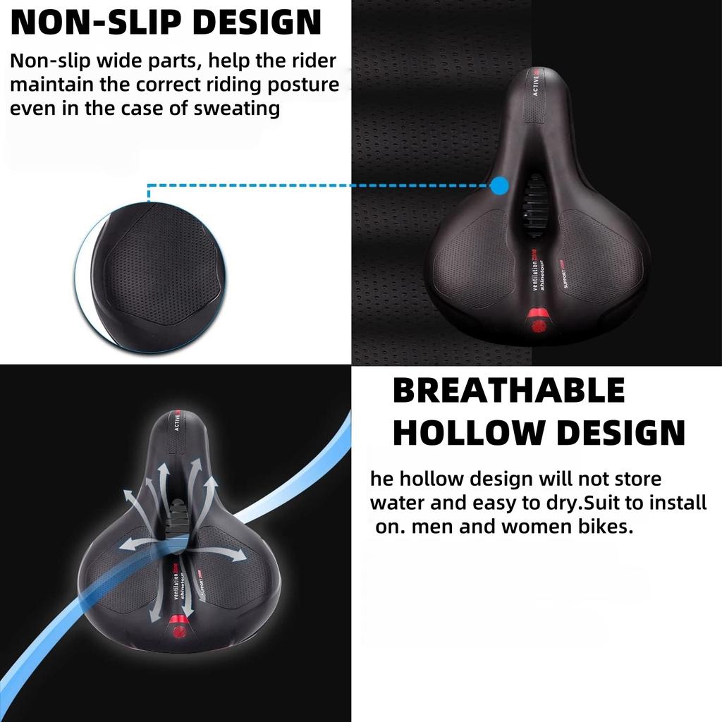 Universal Bicycle Seat for Mountain Bikes Thick Soft Breathable Shock Absorbing Ball Style Comfortable Dynamic Cycling Saddle