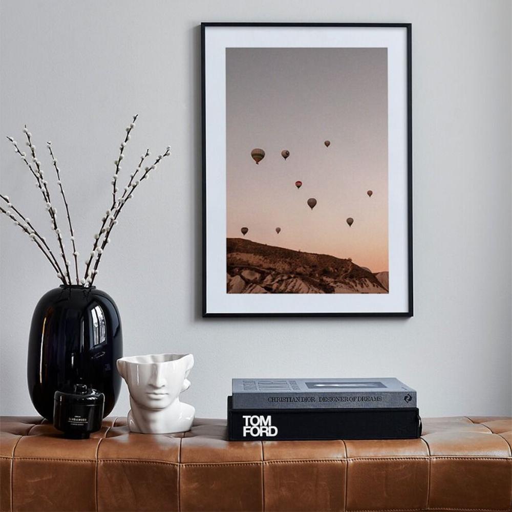 Taj Mahal plakatutskrift Beige lerretskunst Veggmaleri Dahlia Vase Palmeblad Veggmaleri Stue Nordic Living Room Home Decoration