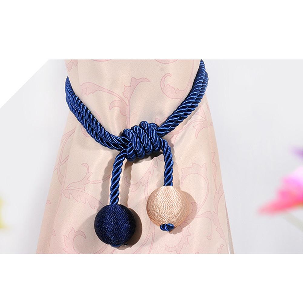 2Pcs Simple Curtain Tieback Tie backs Rope with Round Ball for Modern Curtain Decoration