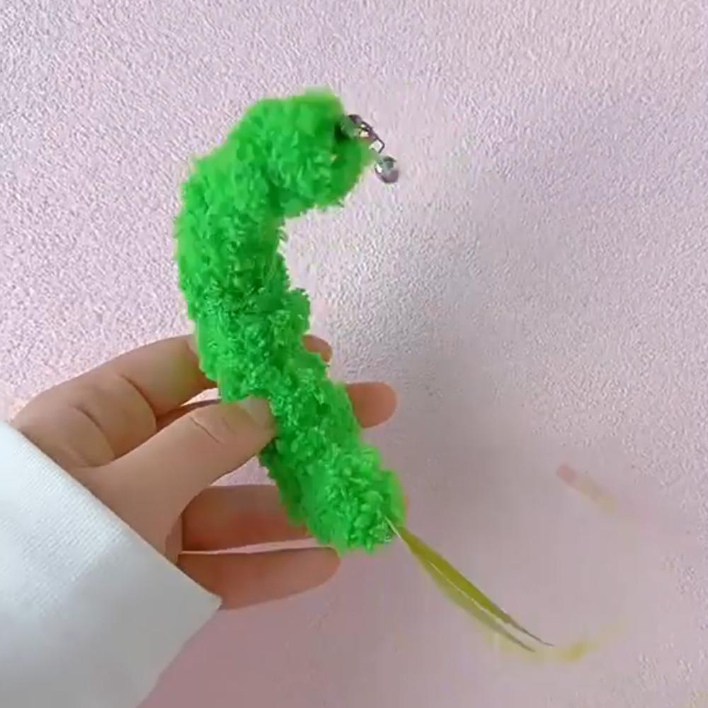 1pc Plush Shrimp Pet Cat Toy Replacement Accessories Funny Teaser Stick Wand Toy