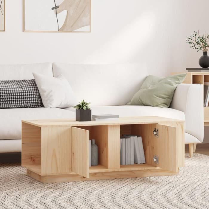 814429 vidaXL Table basse 110x50x40 cm Bois massif de pin