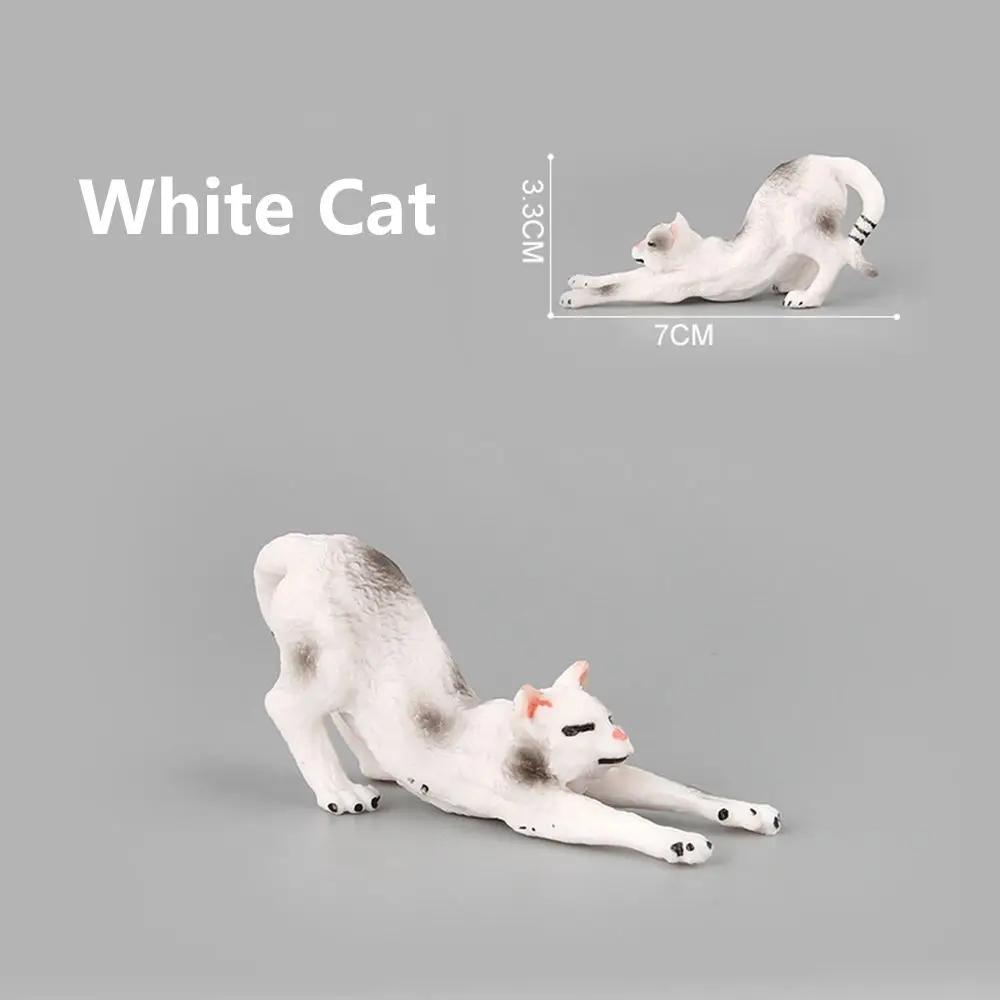 

1 PC Bonsai Ornament House Decor Plastic Neko Figurine Mini Pet Model Simulation Animal Miniature Cat