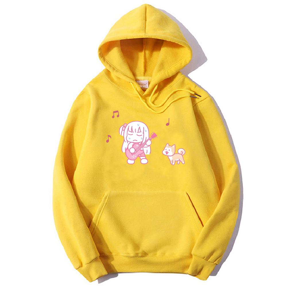 

БОЧКИ СКАЛА! Hitori Gotou Ryou Yamada Толстовка с рисунком из мультфильма Kawaii/милый свитшот с длинными рукавами Чувство дизайна Женский/мужской флис 4XL