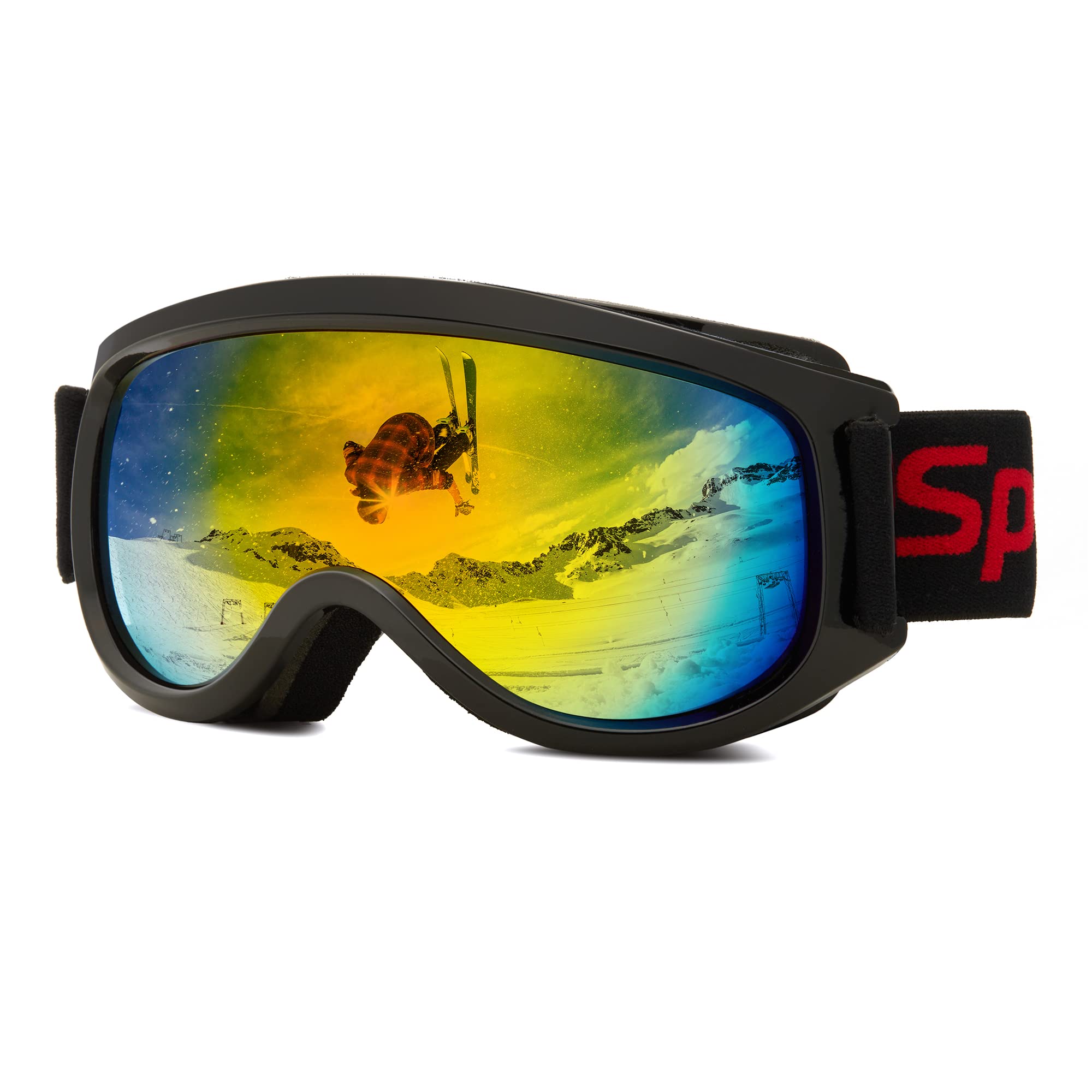 

Cyxus Ski TPU Double Ultra Wide Field of UV Adjustable All Fully Suitable for Mountain Sports [Cyxus] Goggles, Frame, Lens, 180° View, Protection,