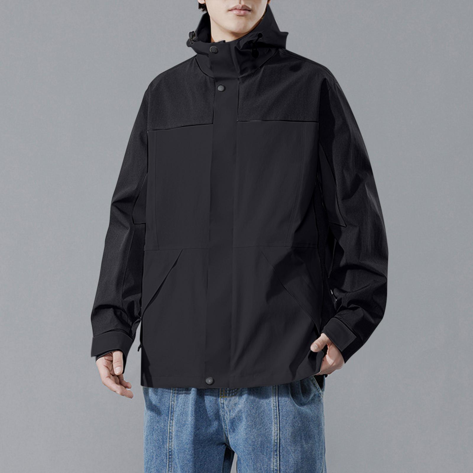 

Мужская куртка с цветовой блокировкой, модная и повседневная спортивная одежда, куртка для альпинизма и активного отдыха для пары M