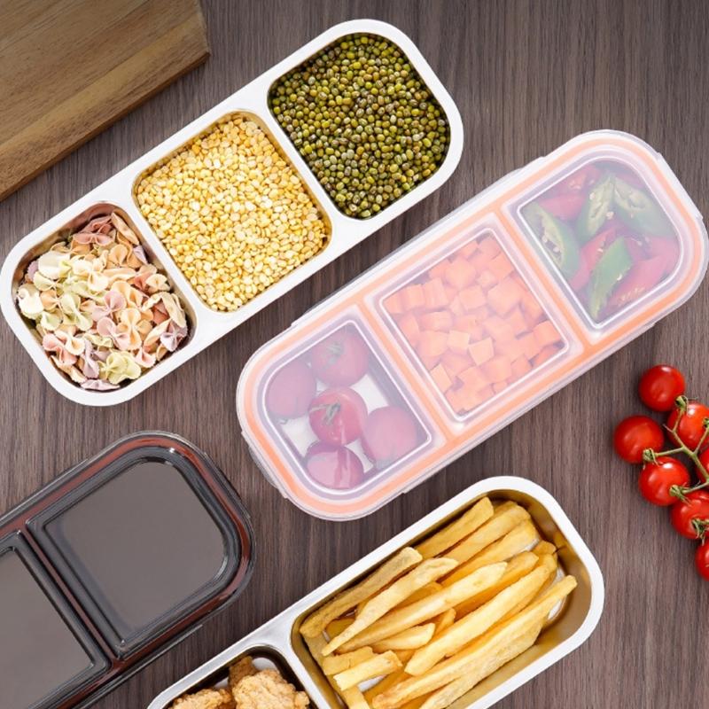 2 Pack Divided Meal Preps Container With Secures Lid Odor Resistant Dishwasher Safe Steel Snacks Box Lunch Organizers