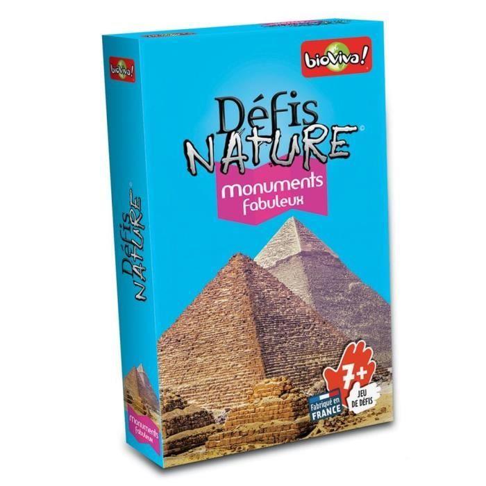 Bioviva - Défis Nature - Monuments fabuleux - Carte de jeu pour enfant de 7 ans et plus