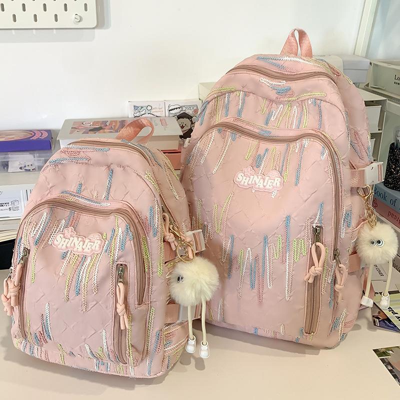Schulranzen für Kinder Grundschüler Mädchen Junior High School Schüler College-Studenten Buchstaben-Rucksack
