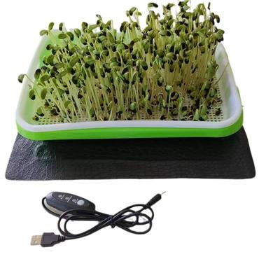 1 Set Pvc Leather Plant Warming Mat Indoor 35-55 Usb Warm Hydroponics Heating Pad For Plants Reptiles 8.5/7.5W Plant Heat Mat