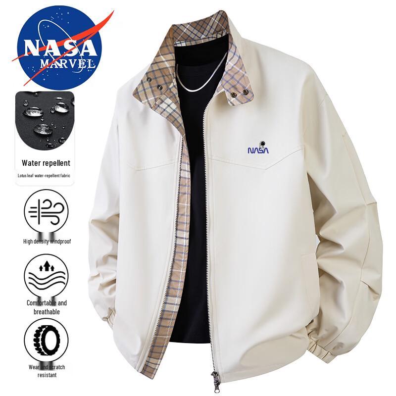 

NASA MARVEL Men s Faux Two-Piece Windproof Stand Collar Jacket XL