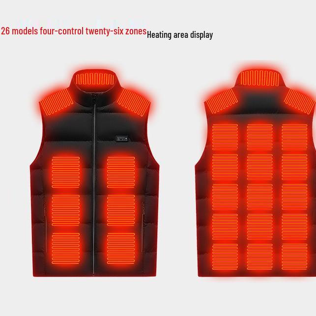 Unisex Smart USB Heated Vest with 4-Control, 26-Zone Heating for Winter Warmth