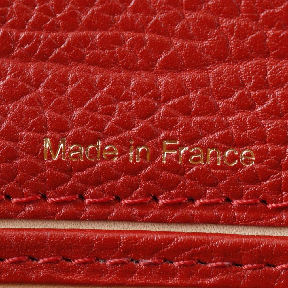 DELVAUX Mutan Shoulder Bag Outlet Red Calfskin Women Used