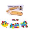 Wooden Childrens Moon Balance Beam Game With Stacking Blocks For Early Learning