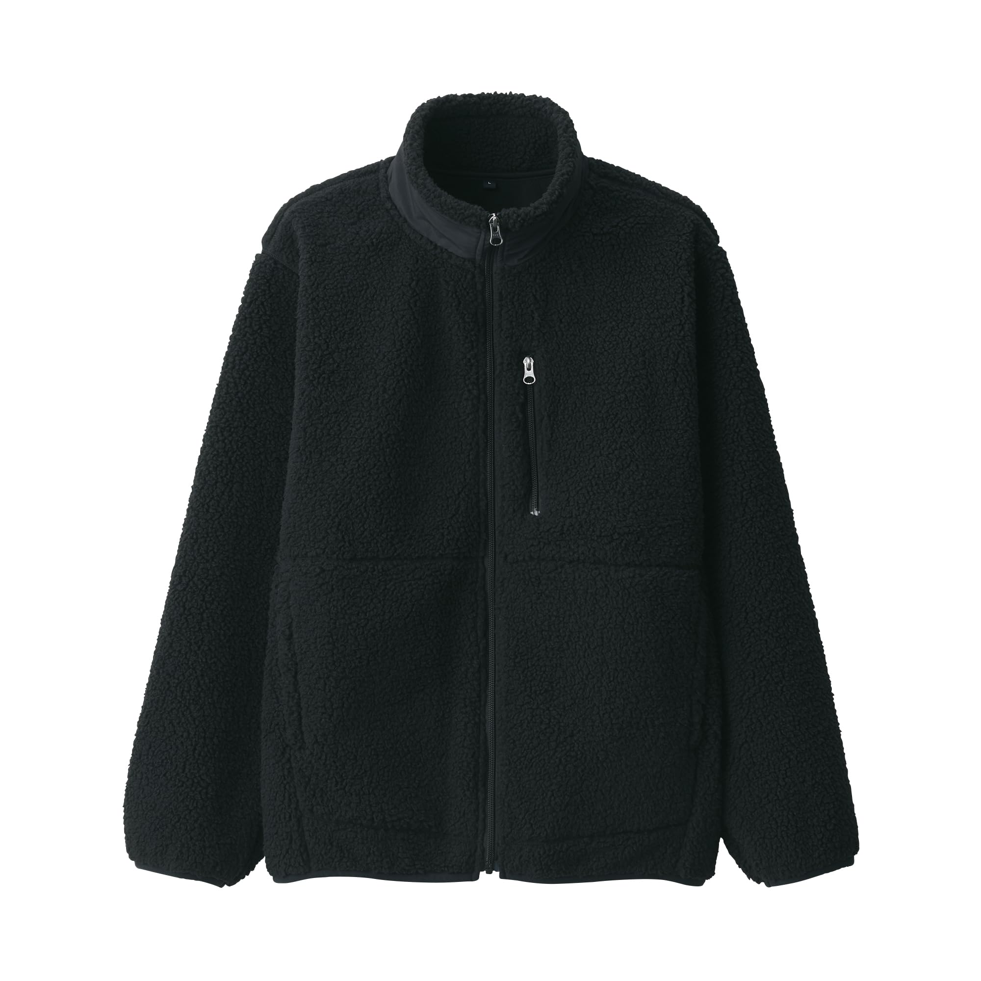 

MUJI Boa Fleece Size AB1MWA4A Men s Jacket, Black, XS, чёрный