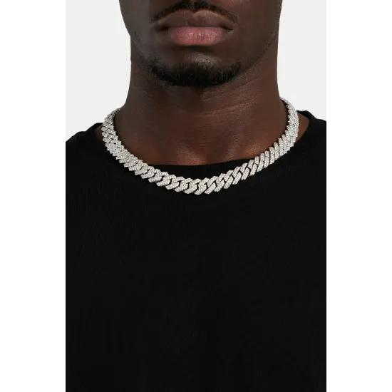 Freezy Cuban Chain In White Gold 14mm Gifft For Men