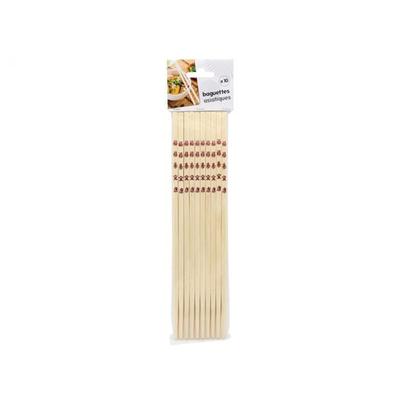 Baguettes asiatiques - CHEVALIER DIFFUSION - x10 - Bambou durable - Écologique - Design élégant