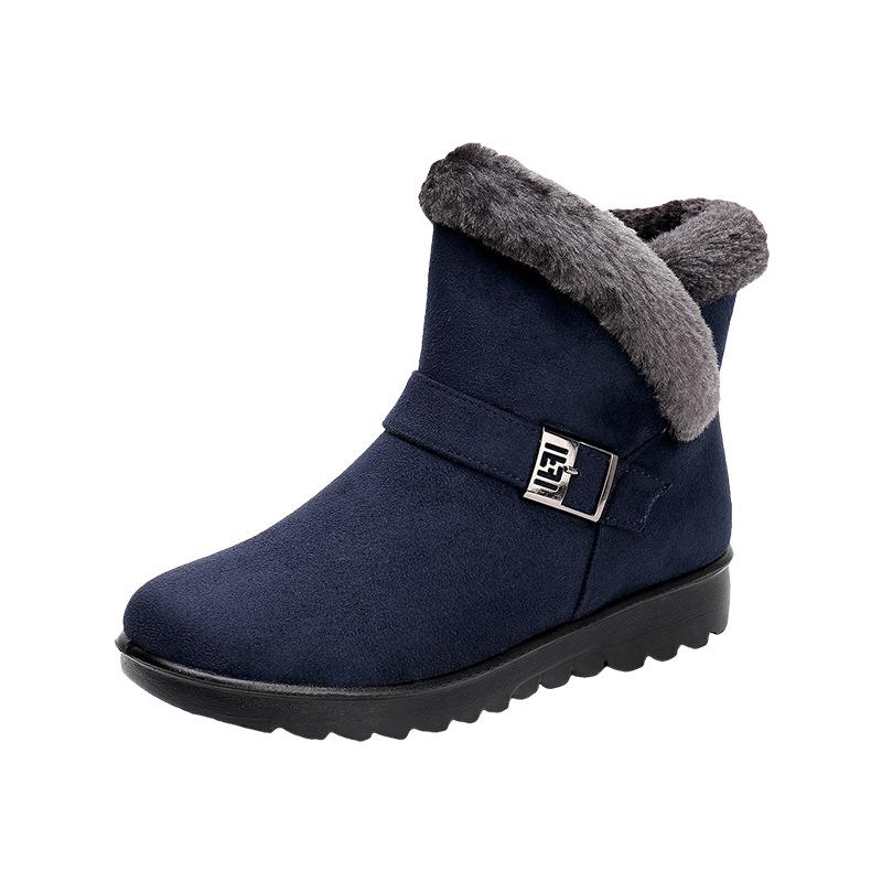 Old Beijing Cloth Shoes for Women Large Size Warm Cotton Boots Middle-aged and Elderly Snow Boots for Women Mother Shoes Cotton Shoes